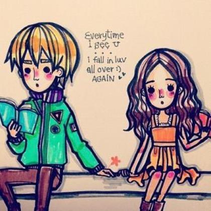 qq情侣说说带图片 迟做总比不做好！